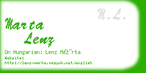 marta lenz business card